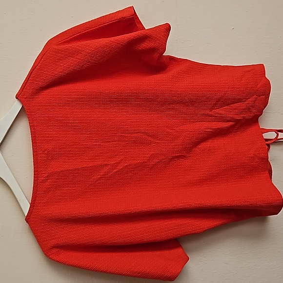 Zara red orange top blouse size M - Picture 7 of 7